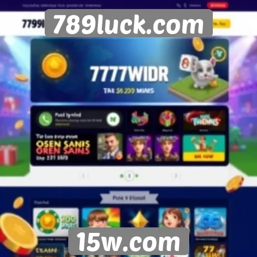 Interface do usuário no site 789luck.com